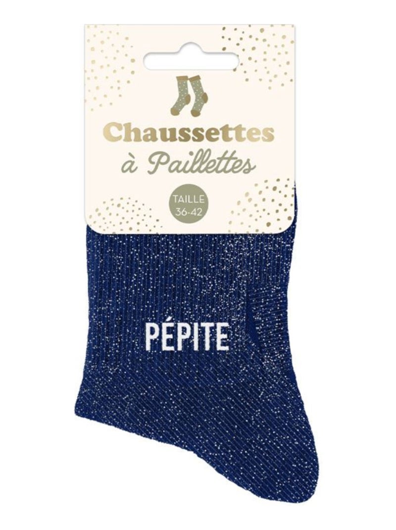 Une paire de chaussettes paillettes Pépite Bleu foncé - Kiabi