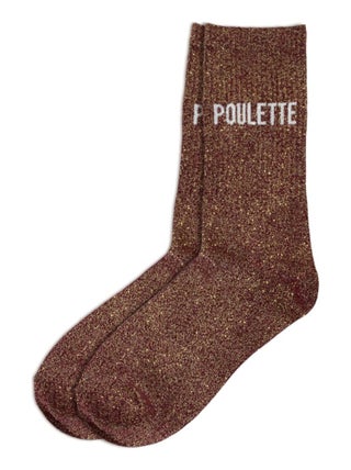 Une paire de chaussettes paillettes poulette