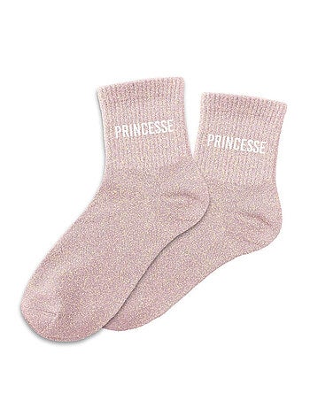 Une paire de chaussettes paillettes princesse
