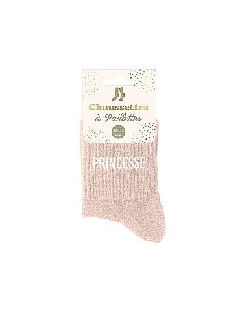Une paire de chaussettes paillettes princesse