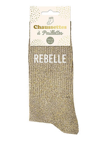 Une paire de chaussettes paillettes princesse
