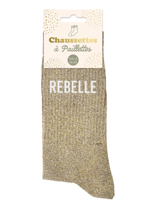 Une paire de chaussettes paillettes rebelle - Kiabi