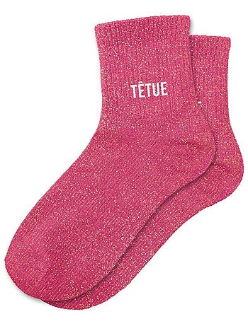 Une paire de chaussettes paillettes princesse