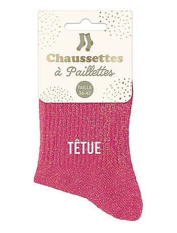 Une paire de chaussettes paillettes princesse