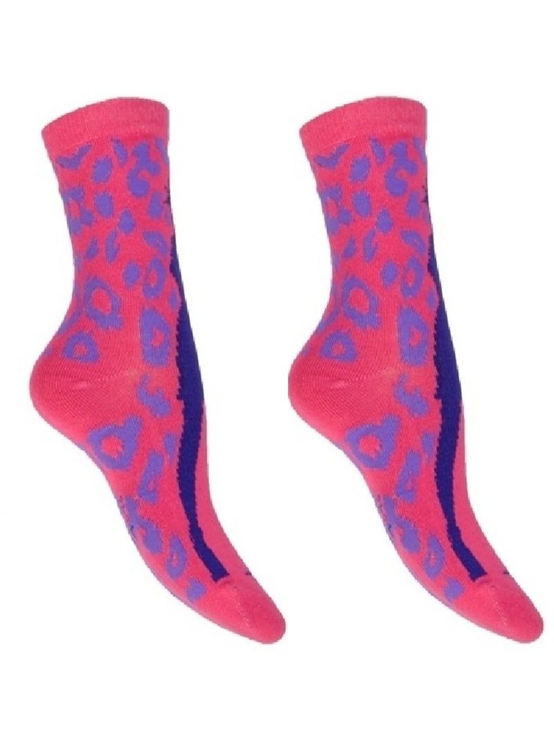 Une paire de chaussettes Violetta chanteuse Noir Rose - Kiabi