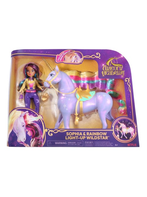Unicorn Academy - Figurine Sophia et la magie de la lumière Wildstar - Kiabi