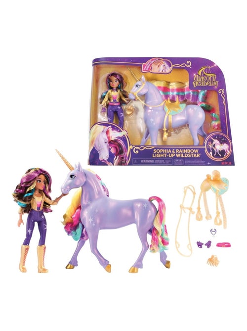 Unicorn Academy - Figurine Sophia et la magie de la lumière Wildstar - Kiabi
