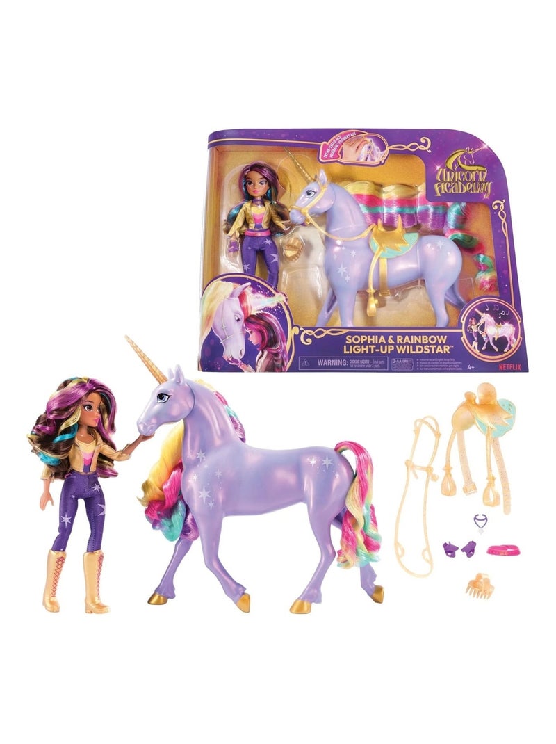 Unicorn Academy - Figurine Sophia et la magie de la lumière Wildstar Multicolore - Kiabi