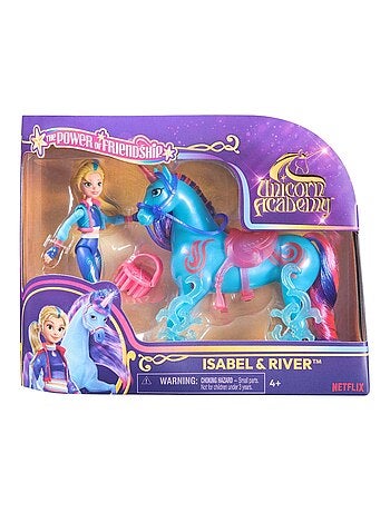 Unicorn Academy - L'ecole des licornes - Licorne River + Poupée Isabel