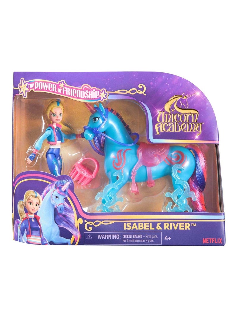 Unicorn Academy - L'ecole des licornes - Licorne River + Poupée Isabel Multicolore - Kiabi