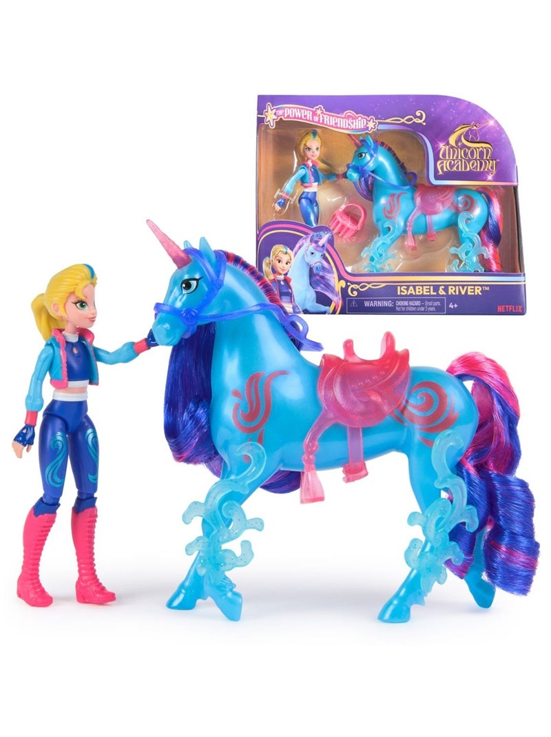 Unicorn Academy - L'ecole des licornes - Licorne River + Poupée Isabel Multicolore - Kiabi