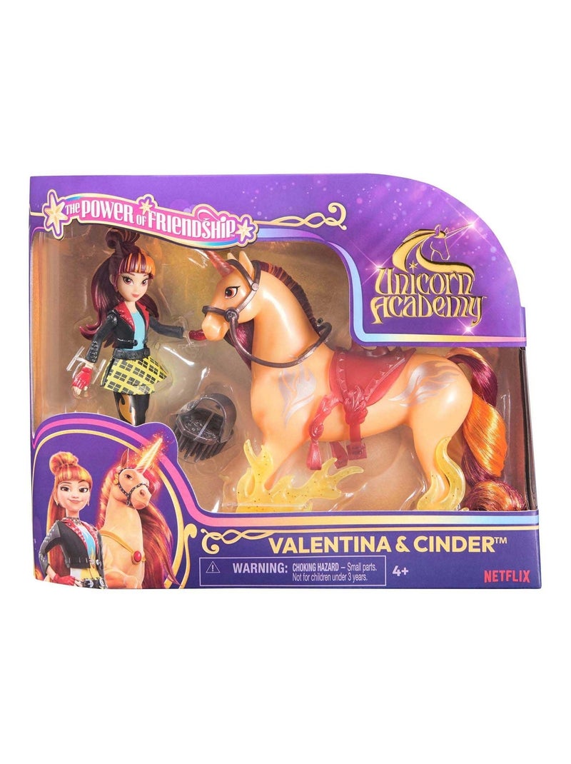 Unicorn Academy - Licorne Cinder + Poupée Valentina Multicolore - Kiabi