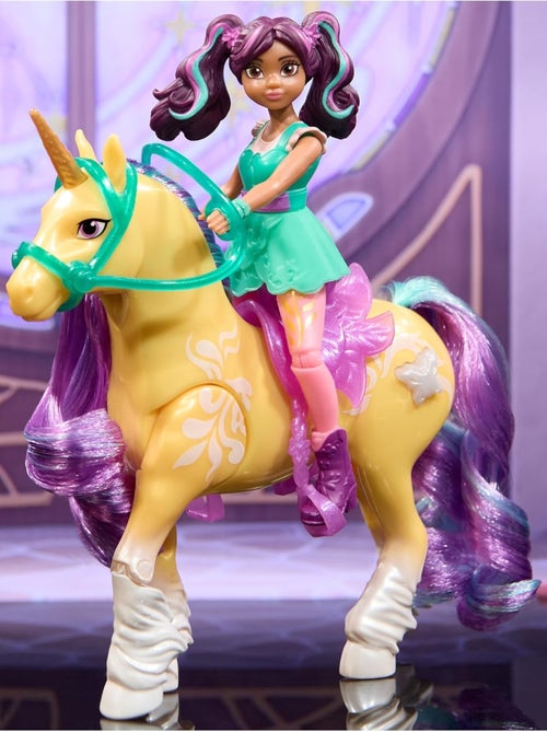Unicorn Academy Licorne Leaf avec Lumières et Poupée Ava - Kiabi