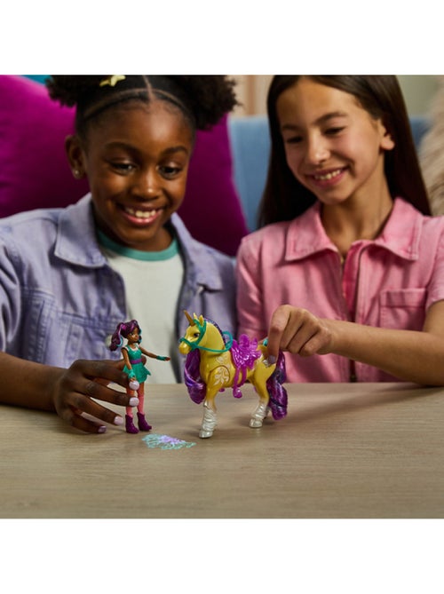 Unicorn Academy Licorne Leaf avec Lumières et Poupée Ava - Kiabi