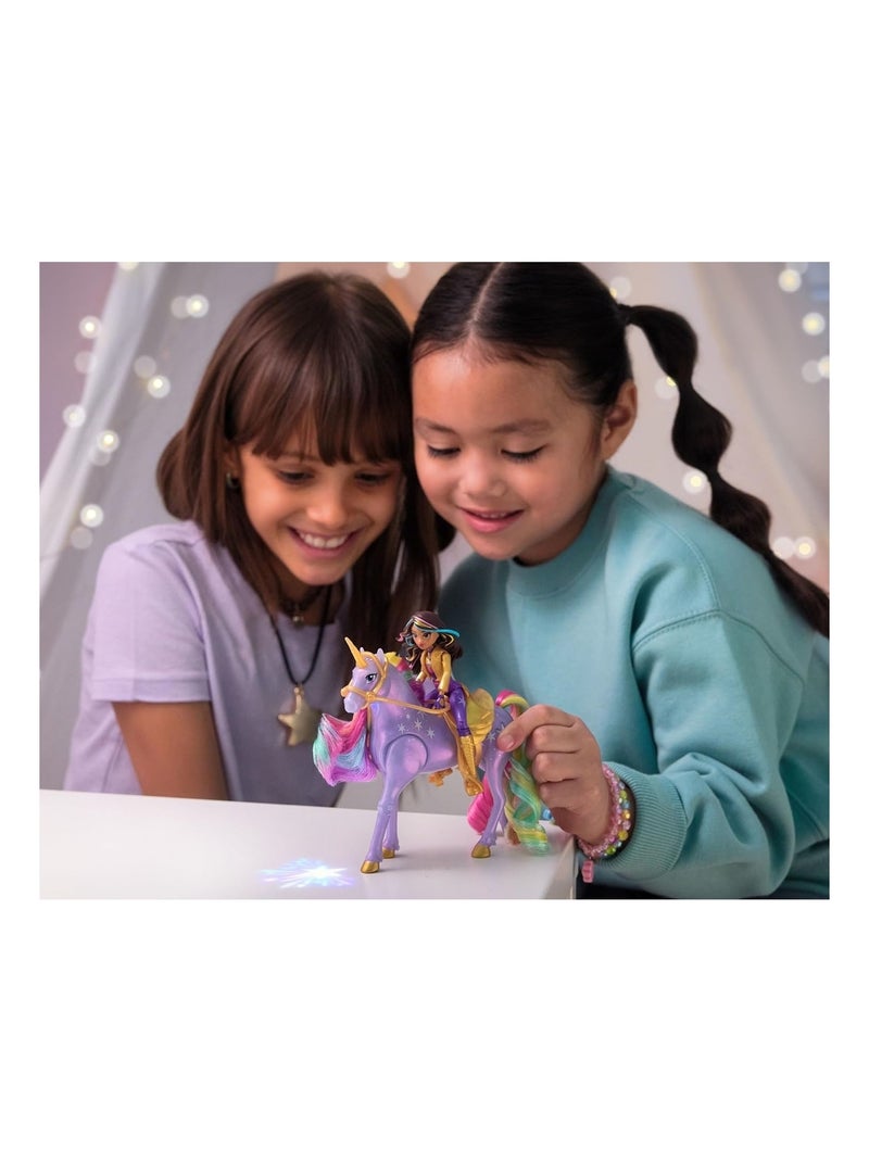 Unicorn Academy Licorne Wildstar Avec Lumi?res et Poup?e mannequin Sophia Multicolore - Kiabi