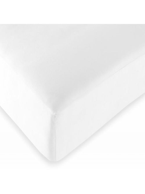 Univers Decor - Drap Housse Blanc 140 X 190 Cm / 100% Coton / 57 Fils/cm² - Kiabi