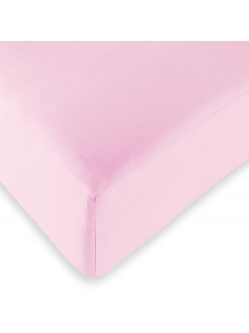 Univers Decor - Drap Housse Pétale 140 X 190 Cm / 100% Coton / 57 Fils/cm² Rose - Kiabi