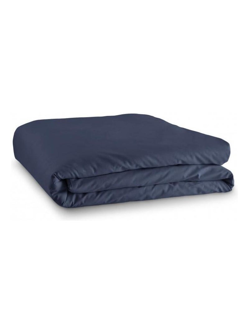 Univers Decor - Housse De Couette 140 X 200 Unie 100% Coton / 57 Fils/cm² Bleu marine - Kiabi