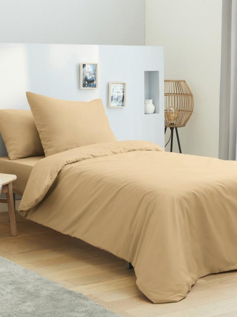 Univers Decor - Housse De Couette 140 X 200 Unie 100% Coton / 57 Fils/cm² Marron - Kiabi