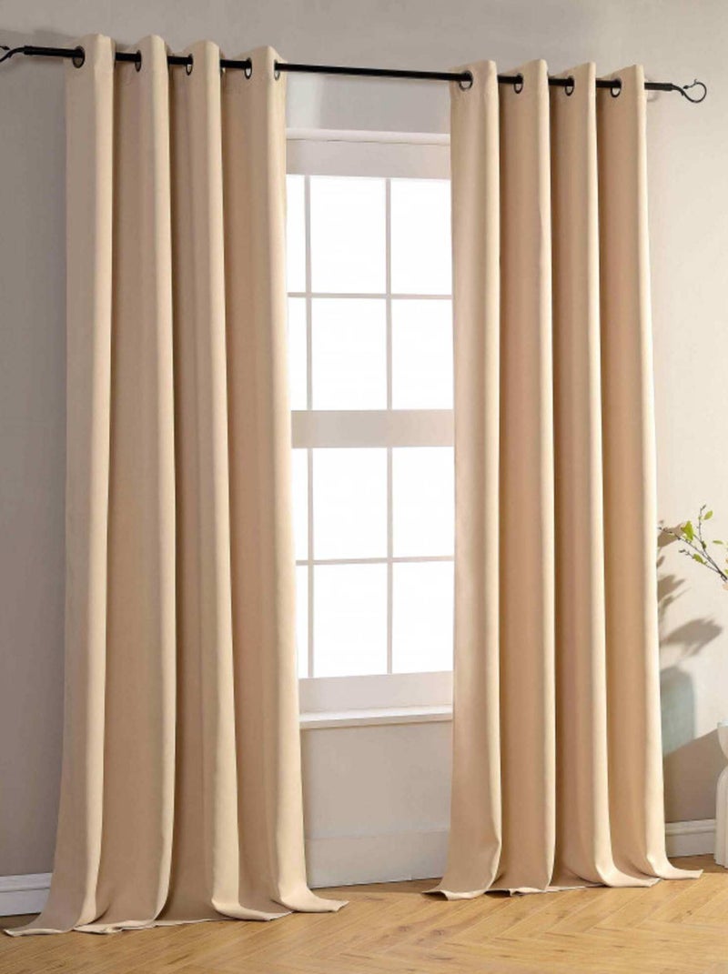 Univers Decor - Rideau Occultant 140 X 260 Cm - 1 Panneau Beige - Kiabi