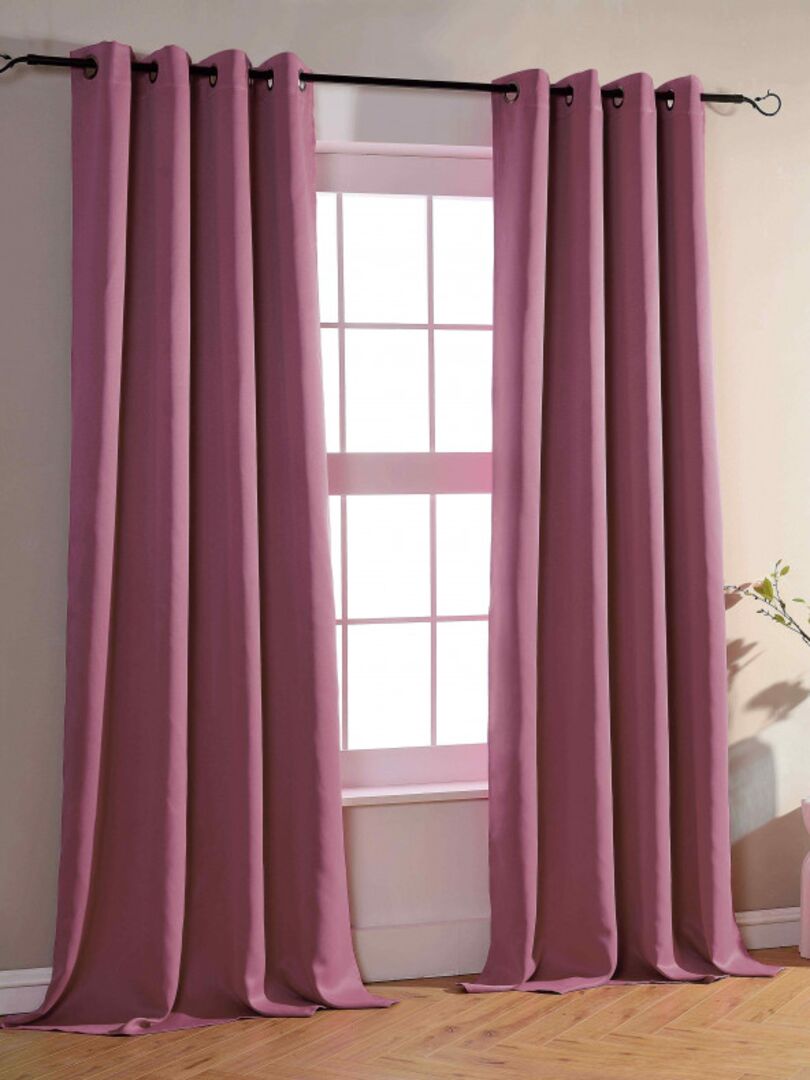 rideau rose pale occultant