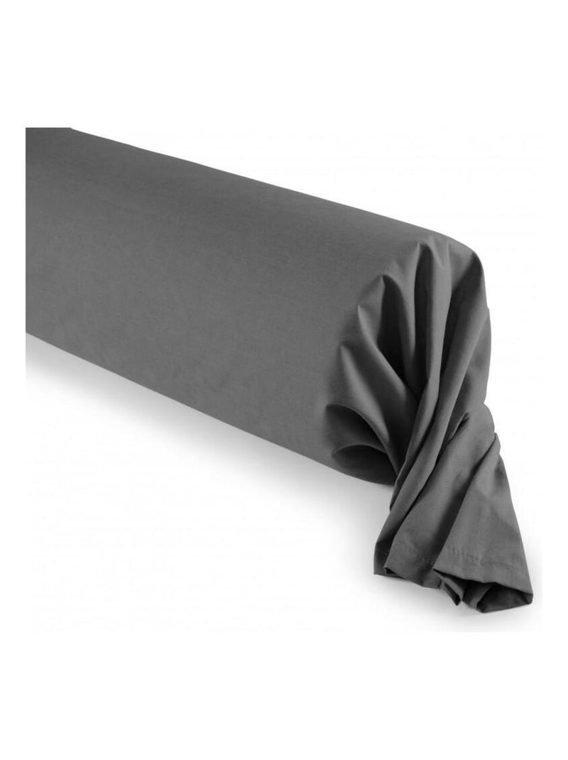 Univers Decor - Taie De Traversin 45 X 185 Cm / 100% Coton 57 Fils/cm² gris anthracite - Kiabi