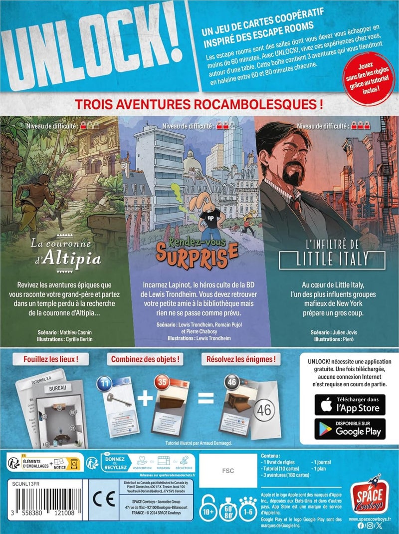 Unlock! Risky Adventures - Asmodee Multicolore - Kiabi