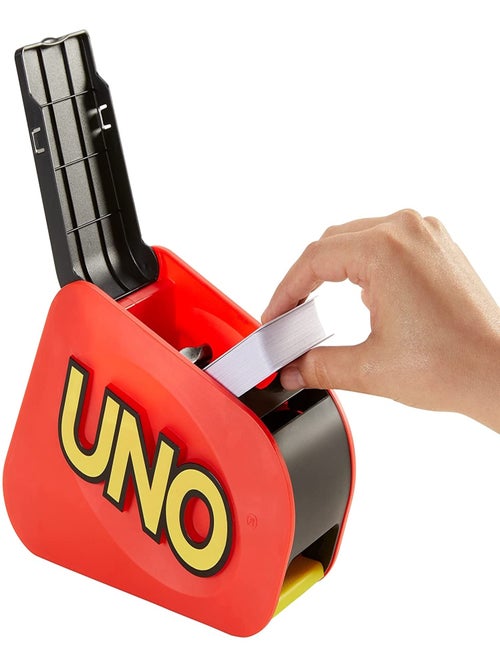 Uno extreme Jeu de société et de cartes avec distributeur aléatoire, sonore et lumineux - Kiabi Uno extreme Jeu de société et de cartes avec distributeur aléatoire, sonore et lumineux - Kiabi