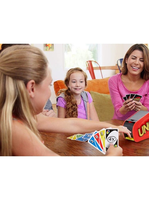 Uno extreme Jeu de société et de cartes avec distributeur aléatoire, sonore et lumineux - Kiabi Uno extreme Jeu de société et de cartes avec distributeur aléatoire, sonore et lumineux - Kiabi