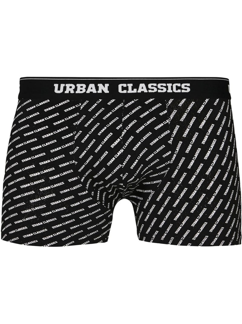 Urban Classics - Boxers motif/style Île Noir Vert Noir - Kiabi