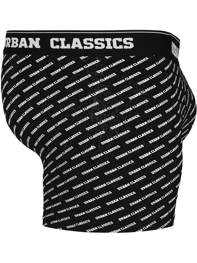 Urban Classics - Boxers motif/style Île Noir Vert Noir - Kiabi