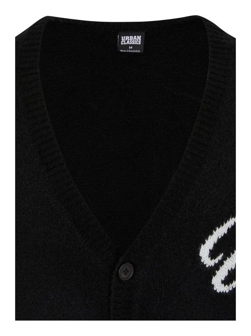 Urban Classics - Cardigan INITIALS Noir - Kiabi