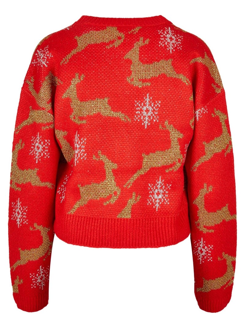 Urban Classics - Cardigan manches longues Noël Rouge - Kiabi