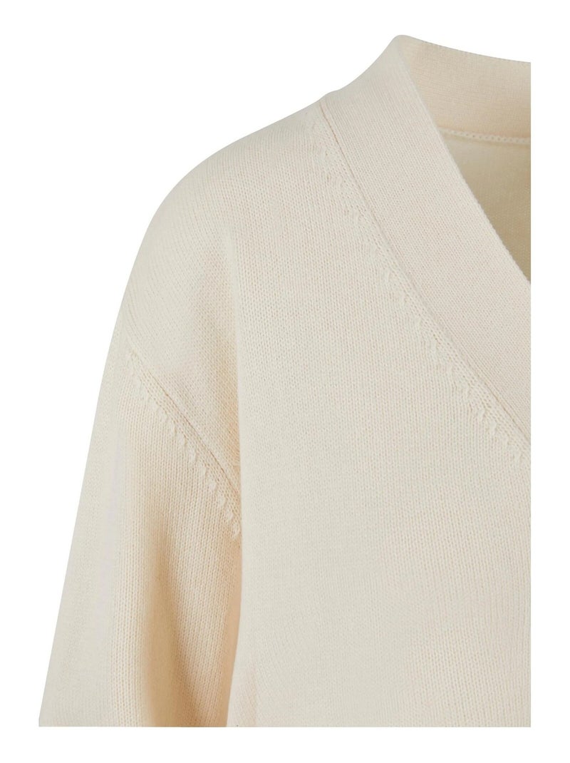 Urban Classics - Cardigan motif/style Côtelé Blanc nacré - Kiabi