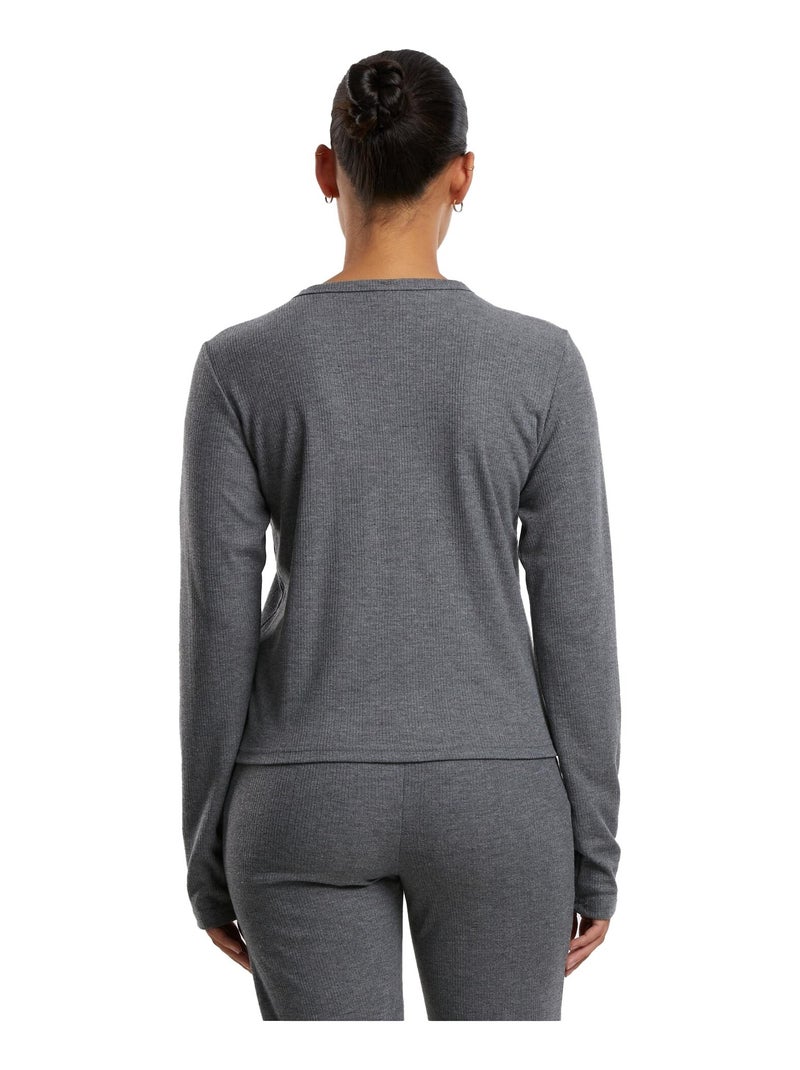 Urban Classics - Cardigan motif/style Côtelé Gris foncé - Kiabi