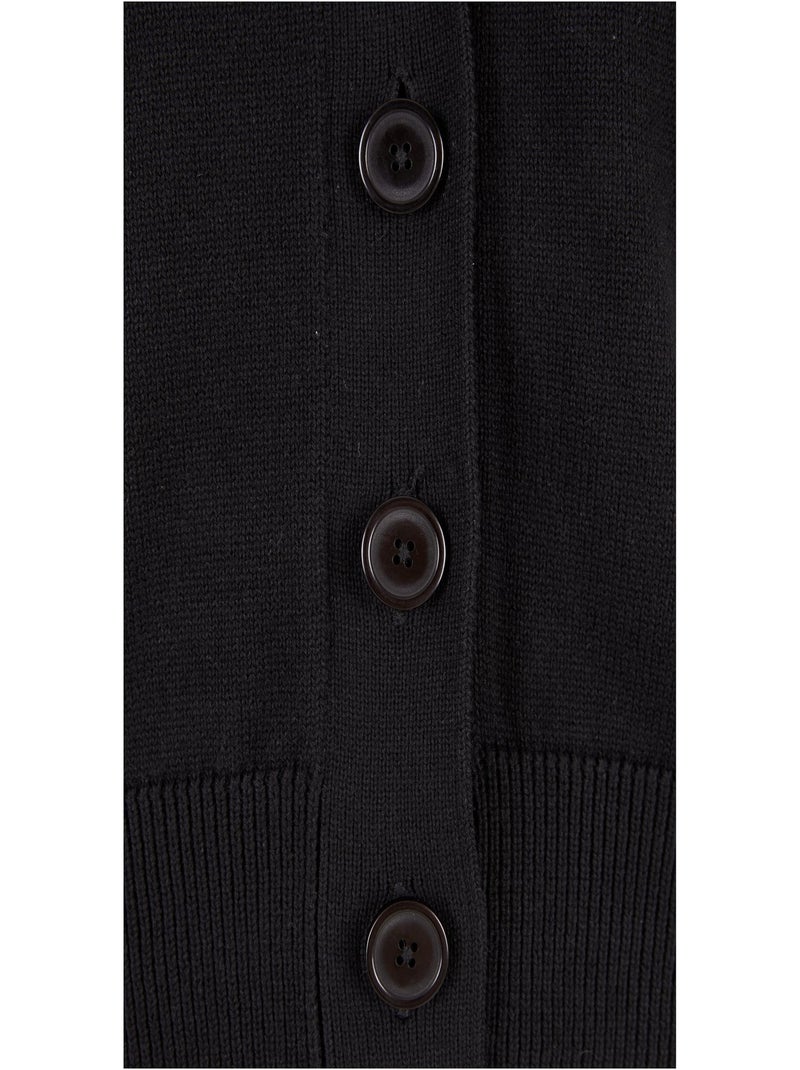 Urban Classics - Cardigan motif/style Côtelé Noir - Kiabi
