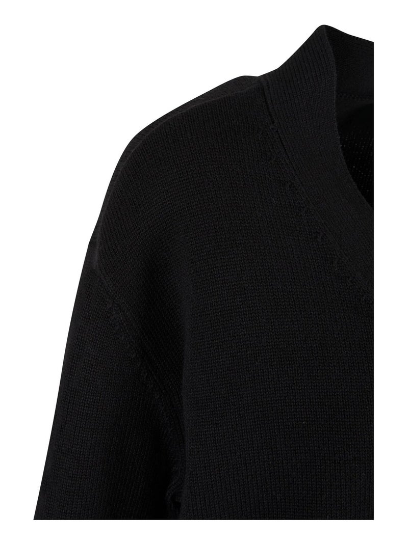 Urban Classics - Cardigan motif/style Côtelé Noir - Kiabi