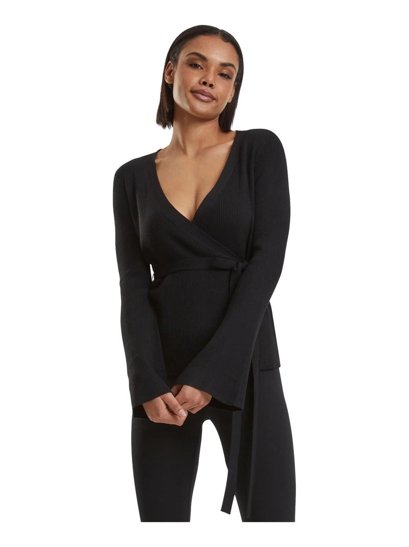 Urban Classics - Cardigan motif/style Côtelé Noir - Kiabi