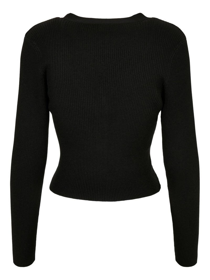 Urban Classics - Cardigan motif/style Courte Noir - Kiabi