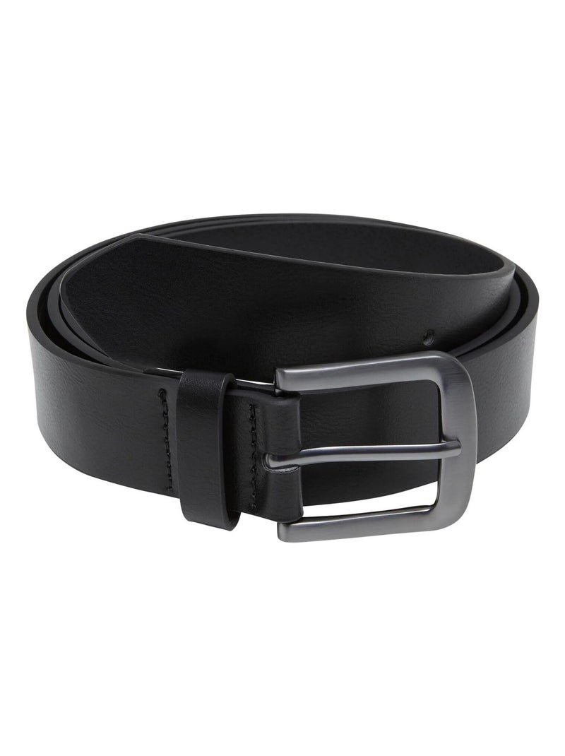 Ceinture Vintage Brighton Classics En Cuir Noir - Boucle Ton Or/argent, Taille M/L 32, Ajustable, Occasion