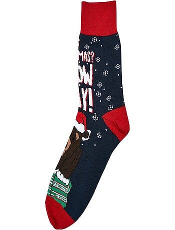 Urban Classics - Chaussettes Noël motif/style Chien