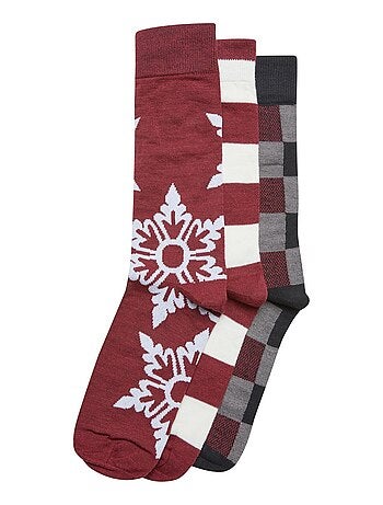 Urban Classics - Chaussettes Noël motif/style Flocons de neige