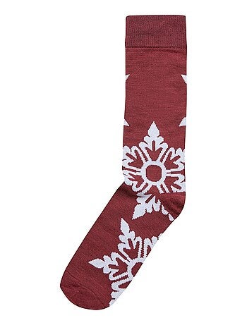 Urban Classics - Chaussettes Noël motif/style Flocons de neige