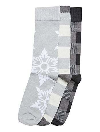 Urban Classics - Chaussettes Noël motif/style Flocons de neige