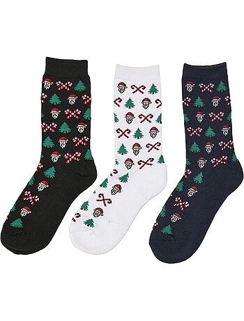 Urban Classics - Chaussettes Noël motif/style Père Noël grincheux