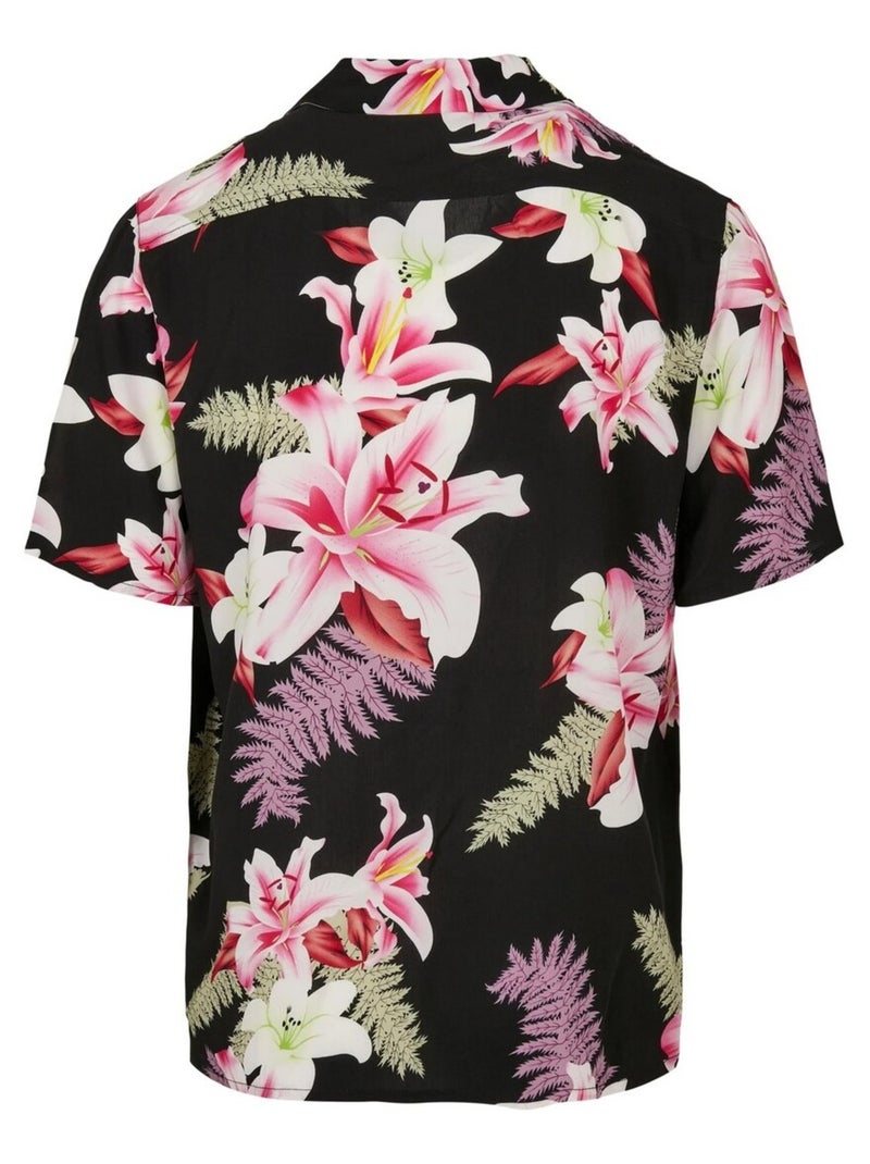 Urban Classics - Chemise de vacances Gris Rose foncé Noir - Kiabi