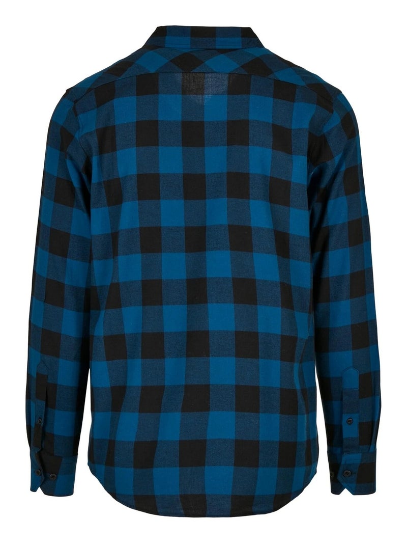 Urban Classics - Chemise motif/style à carreaux Bleu Noir - Kiabi