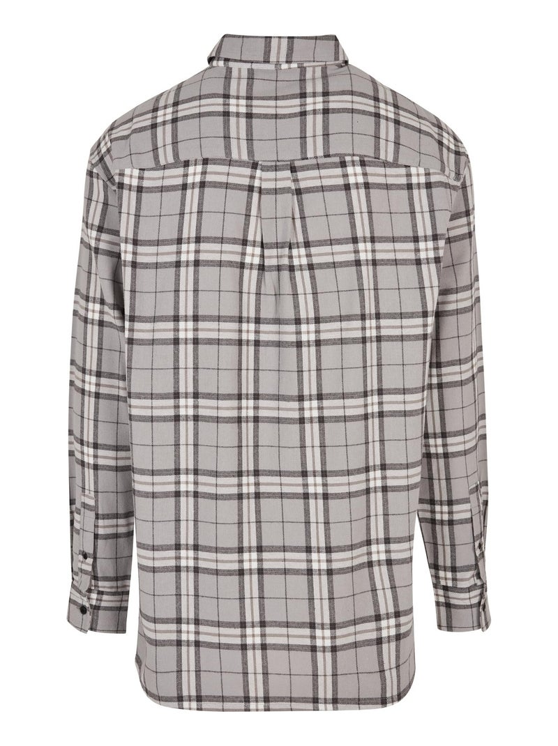 Urban Classics - Chemise motif/style à carreaux Gris Noir - Kiabi
