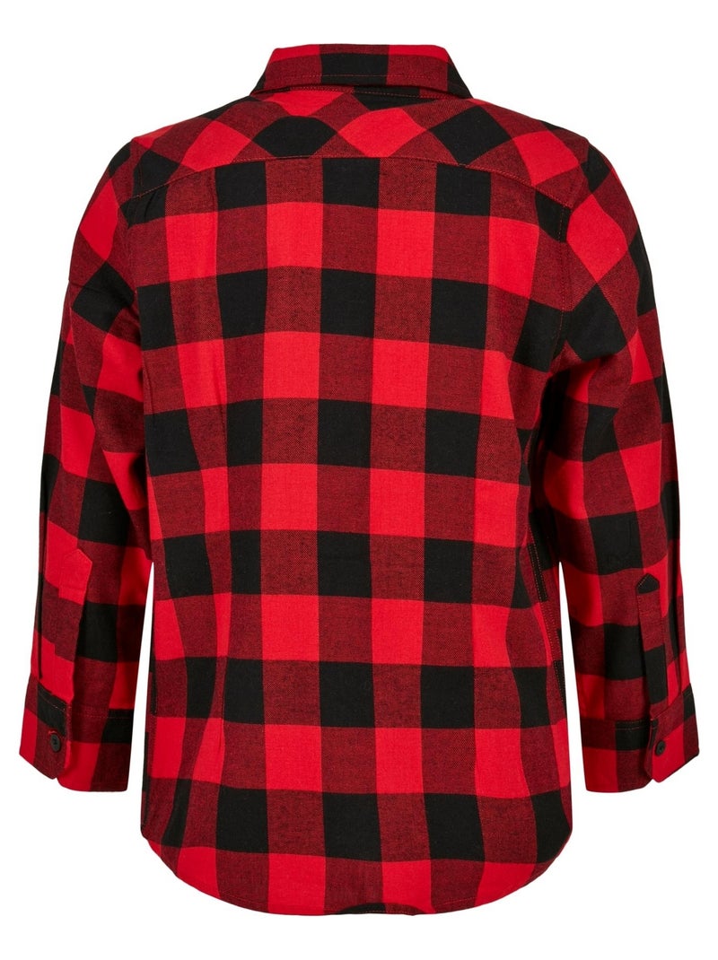 Urban Classics - Chemise motif/style à carreaux Noir Rouge - Kiabi