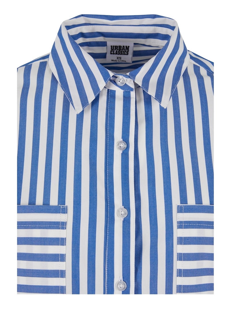 Urban Classics - Chemisier motif/style rayé Blanc Bleu - Kiabi